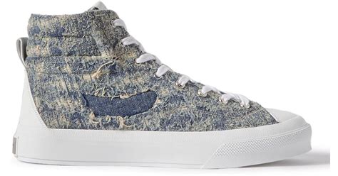 givenchy denim sneakers|givenchy high top sneakers.